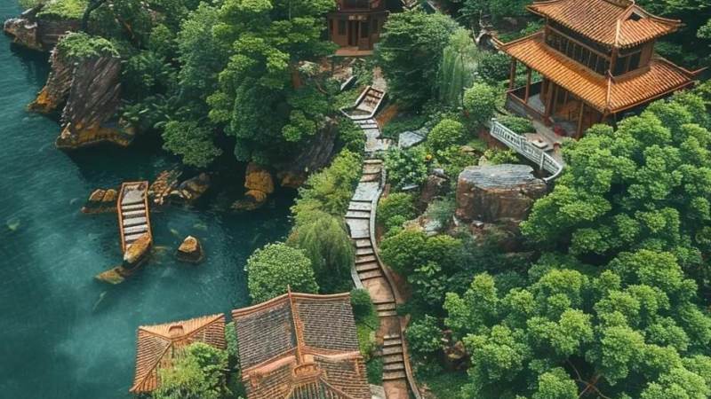 园林绿化团队早期庭院施工场景